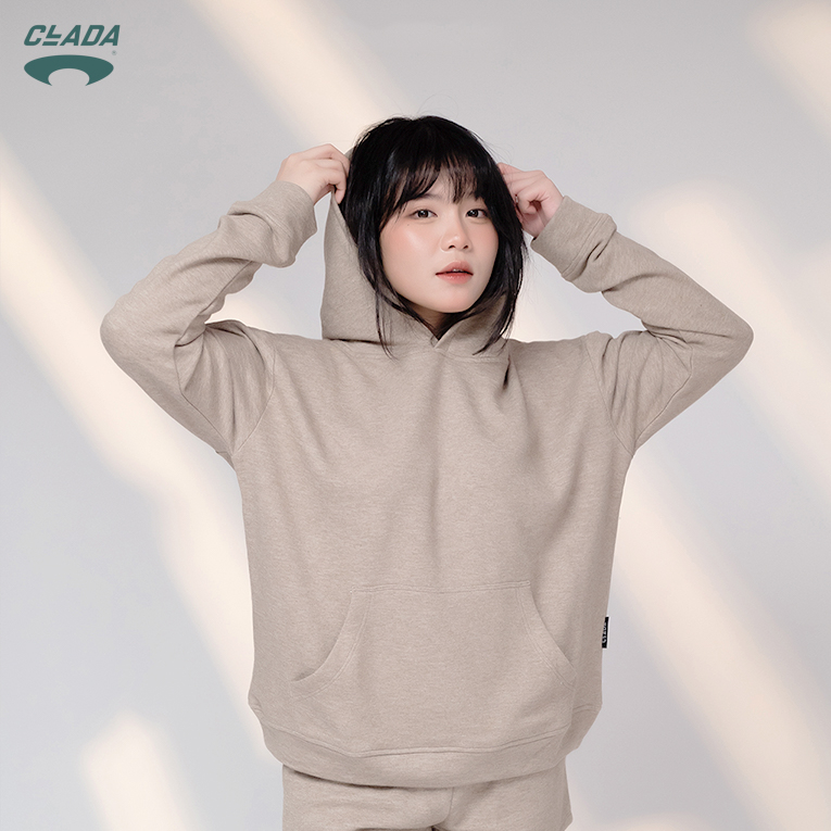 Áo Hoodie Nỉ French Terry Thương Hiệu CLADA - Hồng - AL012