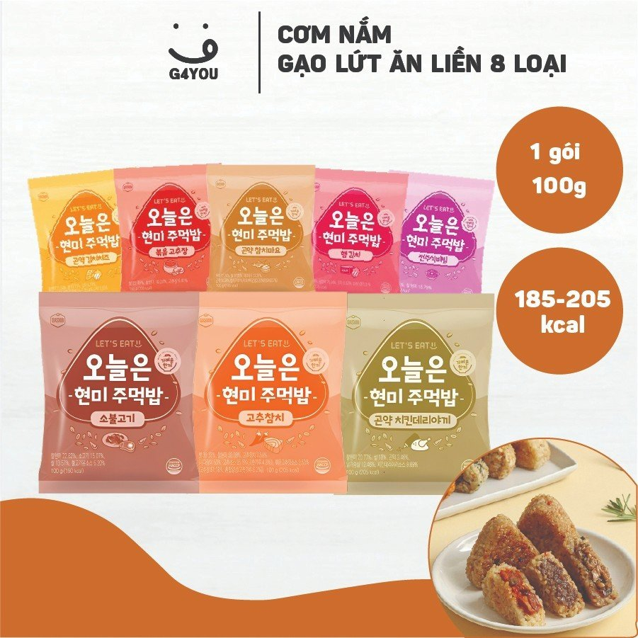 Cơm nắm gạo lứt ăn liền healthy 8 loại 100g/gói