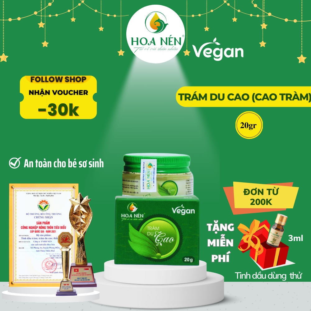 Trám Du Cao - Hoa Nén - 20g - Cao tràm Huế Vegan