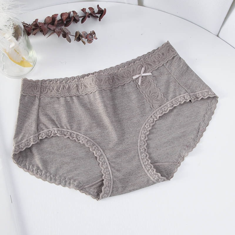 Quần lót nữ cotton ôm mông không viền HA105 phối ren mềm mại