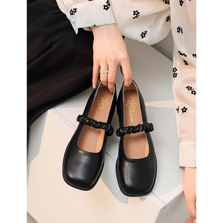Giày lười nữ Dusto da mềm, gót cao 2.5cm