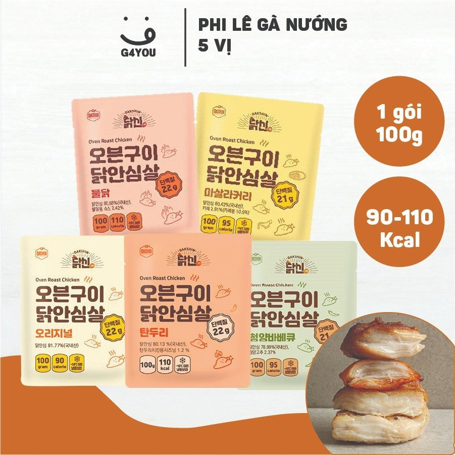 Phi Lê Gà Nướng 5 Loại dakshin 100g/gói