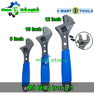 Mỏ lết đa năng c-mart f0002 8+10+12 inch cán nhựa xanh - kiot đồ nghề