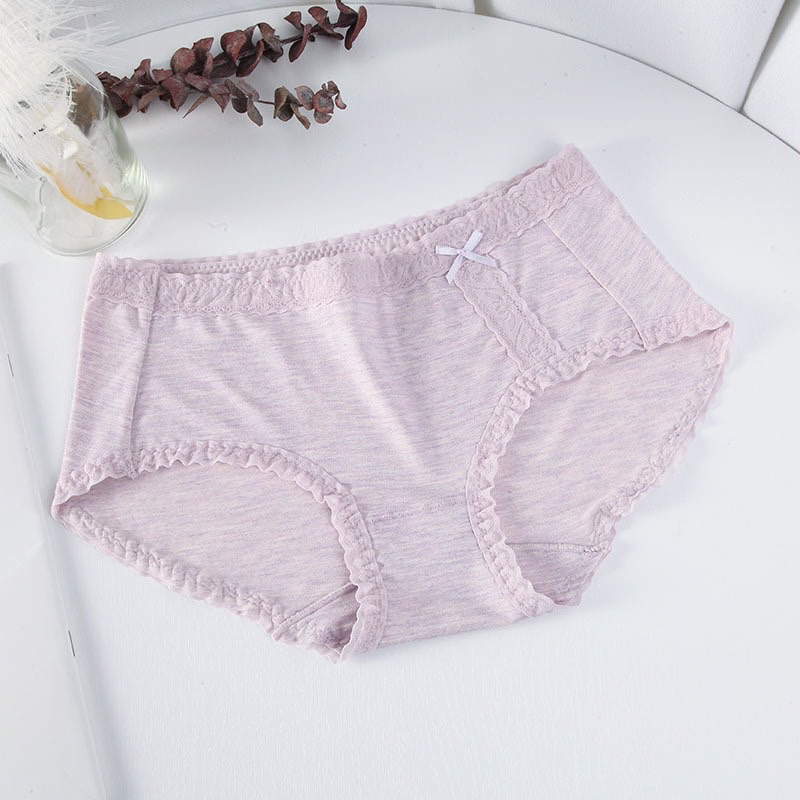 Quần lót nữ cotton ôm mông không viền HA105 phối ren mềm mại