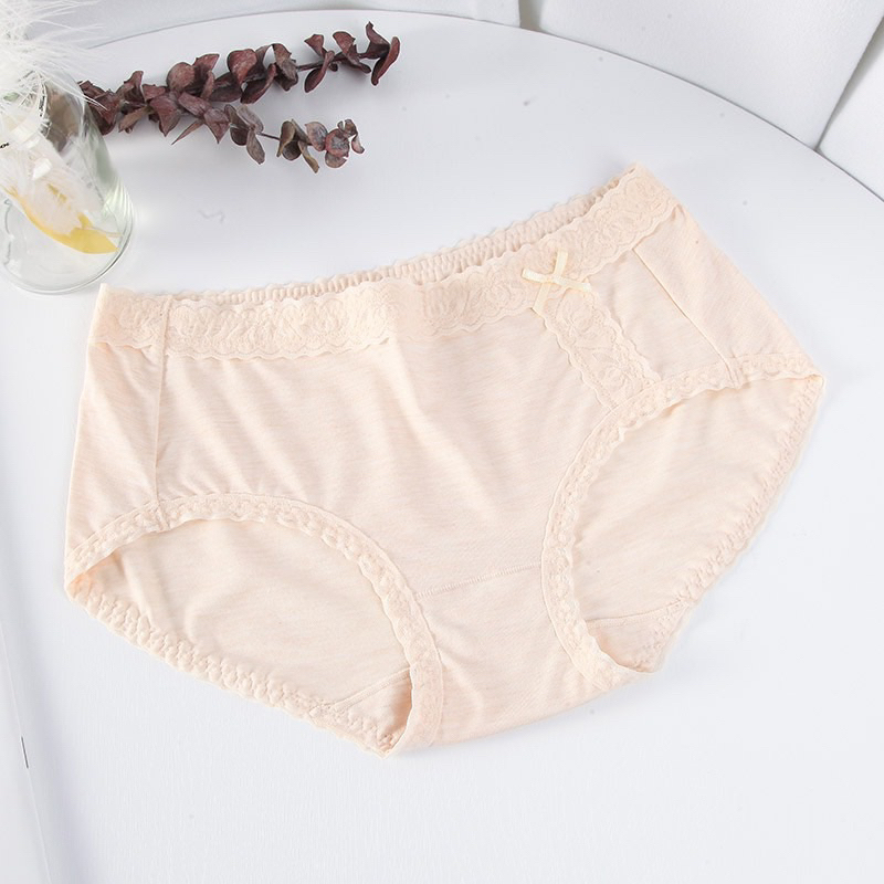 Quần lót nữ cotton ôm mông không viền HA105 phối ren mềm mại