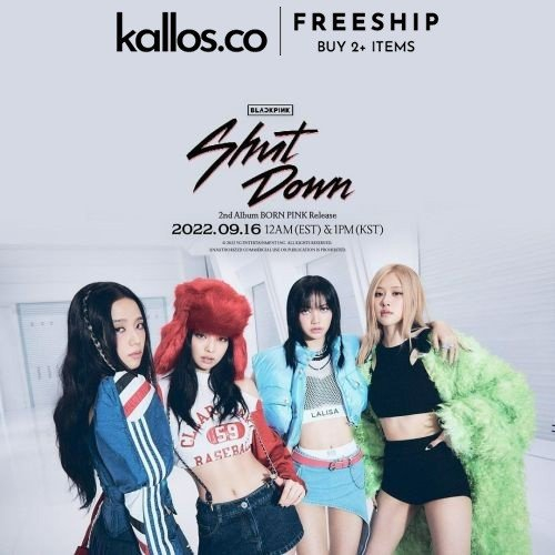 Hình Sticker Dán BLACKPINK Jisoo, Jennie, Lisa, Rose Born Pink - Kallos Vietnam