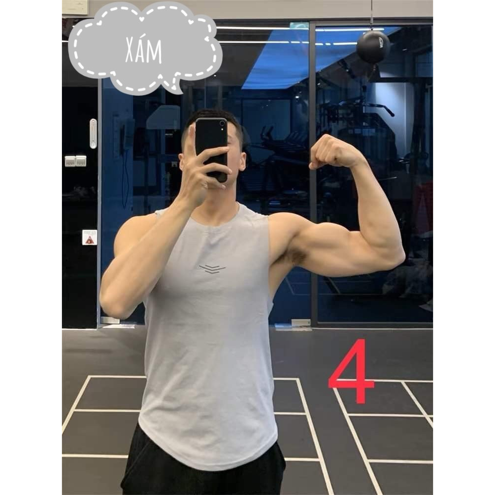 Áo ba lỗ nam,chất thun lạnh,áo body nam co giãn 4 chiều thấm hút mồ hôi,vận động thoải mái