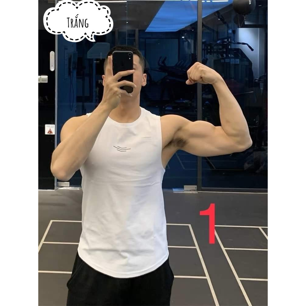 Áo ba lỗ nam,chất thun lạnh,áo body nam co giãn 4 chiều thấm hút mồ hôi,vận động thoải mái