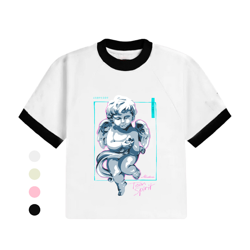 Áo thun Baby Tee SPIRIT ANGEL unisex phông Nam Nữ Local Brand Chính Hãng Logo Midori M Studio