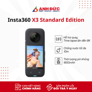Máy quay hành trình 360 độ camera 360 insta360 x3 standard edition - hàng chính hãng