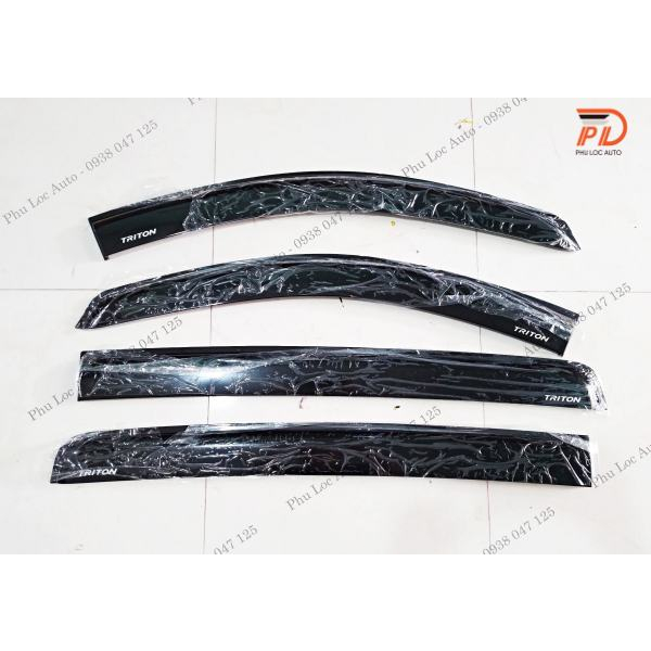 Bộ vè che mưa xe ô tô MITSUBISHI TRITON đời 2018 2019 2020 2021 2022 2023 nhựa dày cao cấp ( giá bộ 4 cái)