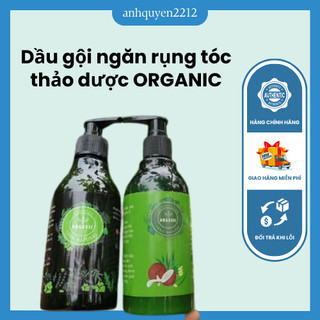 Dầu gội ngăn rụng tóc thảo dược organic giảm gãy rụng tóc giúp phục hồi tóc hư tổn