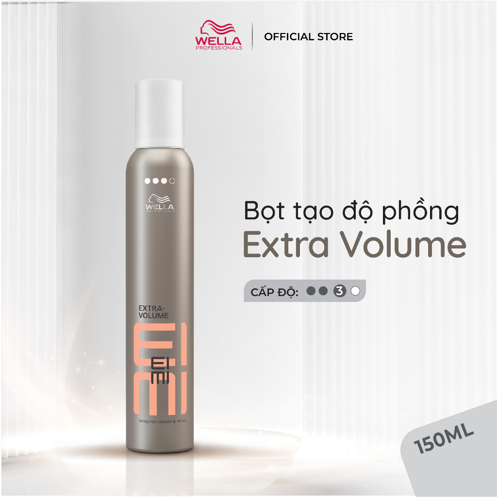 Bọt tạo độ phồng cho tóc Wella EIMI giữ nếp Extra Volume Strong Hold Volumising Mousse