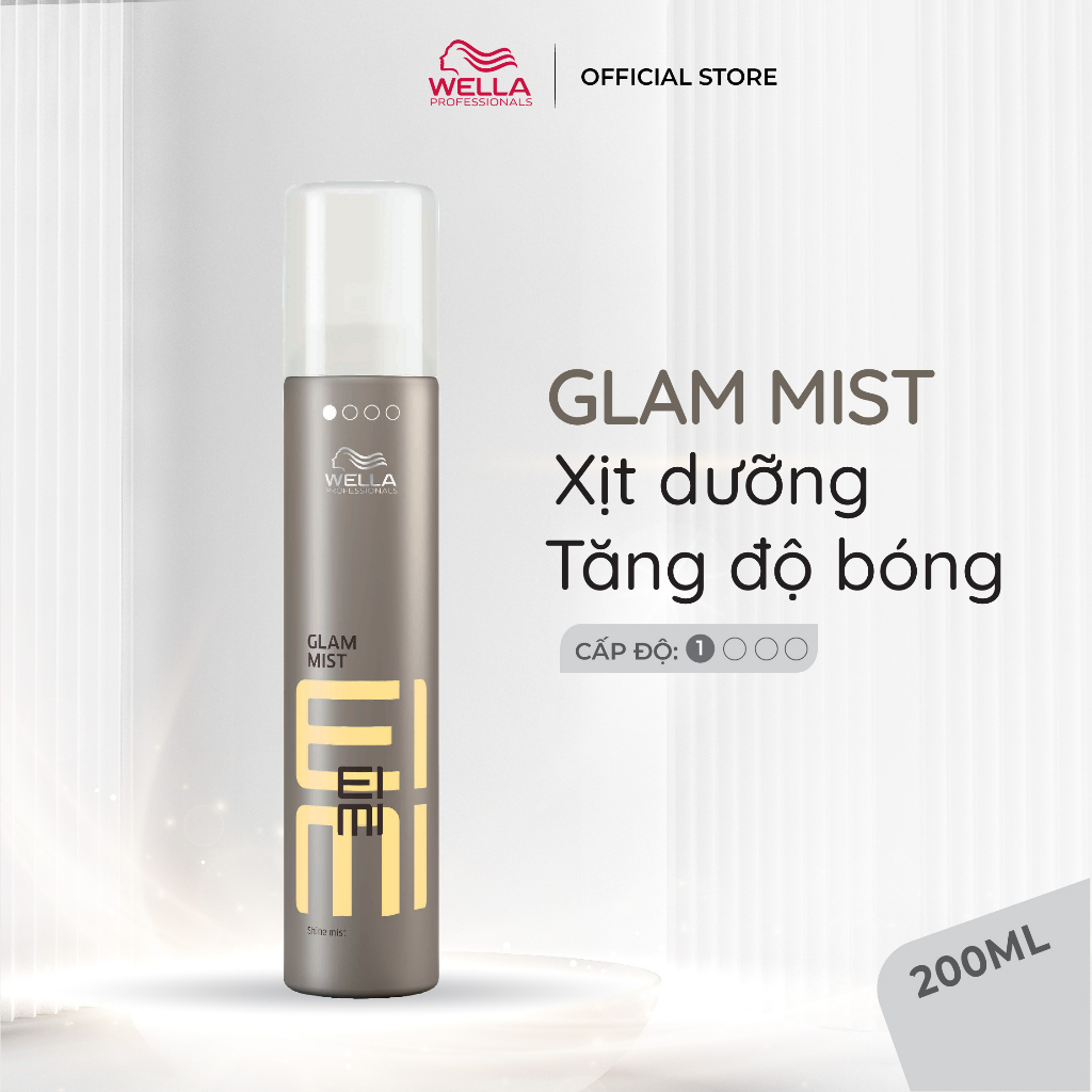 Xịt dưỡng tóc Wella EIMI giúp tóc sáng bóng Glam Mist Shine 200ml