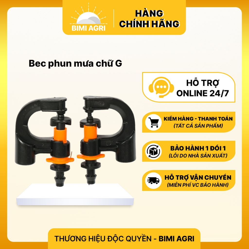 Béc Phun Mưa Chữ G dùng cho hệ thống tưới cây ăn quả, sân vườn, rau màu