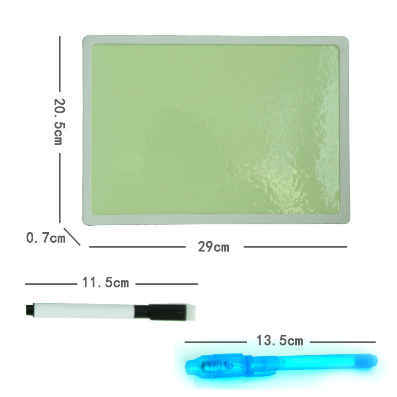 Bảng Vẽ Phát Sáng Kèm Bút Đèn,Bảng Chữ Cái/Số Cho Bé Size A4 NO.F99-A4