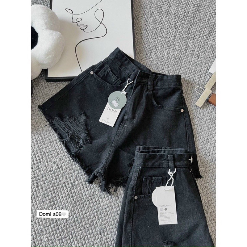 QUẦN SHORT DENIM RÁCH LƯNG CAO #300