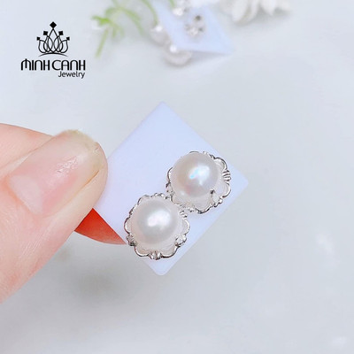 Bông Tai Ngọc Trai Nhân Tạo Chốt Ren Vặn - Minh Canh Jewelry