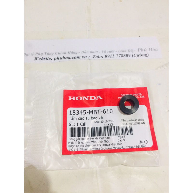 Ốc ắc cao su bắt bát pô Future Neo Future X Future 125 18345MBT610 90107KAN900 33619459840