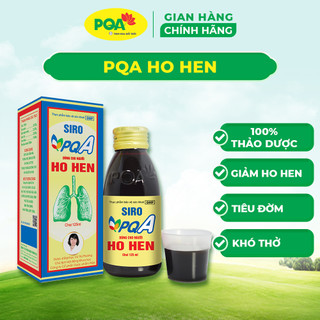 Siro pqa ho hen chai 125ml dùng cho người hen suyễn, hen phế quản, ho, khò khè, khó thở, nhiều đờm, viêm phế quản
