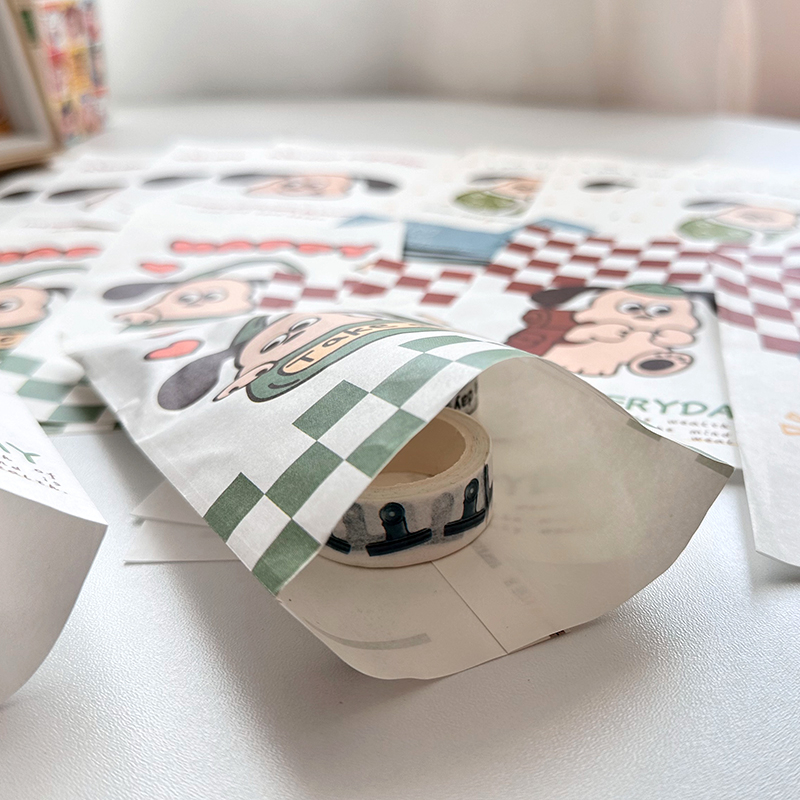 Set Túi Giấy Mini Gói Quà, Túi Hoạt Hình Dễ Thương Bằng Giấy