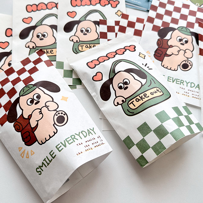 Set Túi Giấy Mini Gói Quà, Túi Hoạt Hình Dễ Thương Bằng Giấy