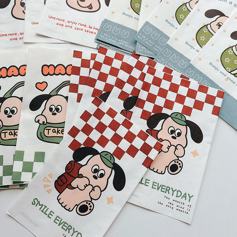 Set Túi Giấy Mini Gói Quà, Túi Hoạt Hình Dễ Thương Bằng Giấy