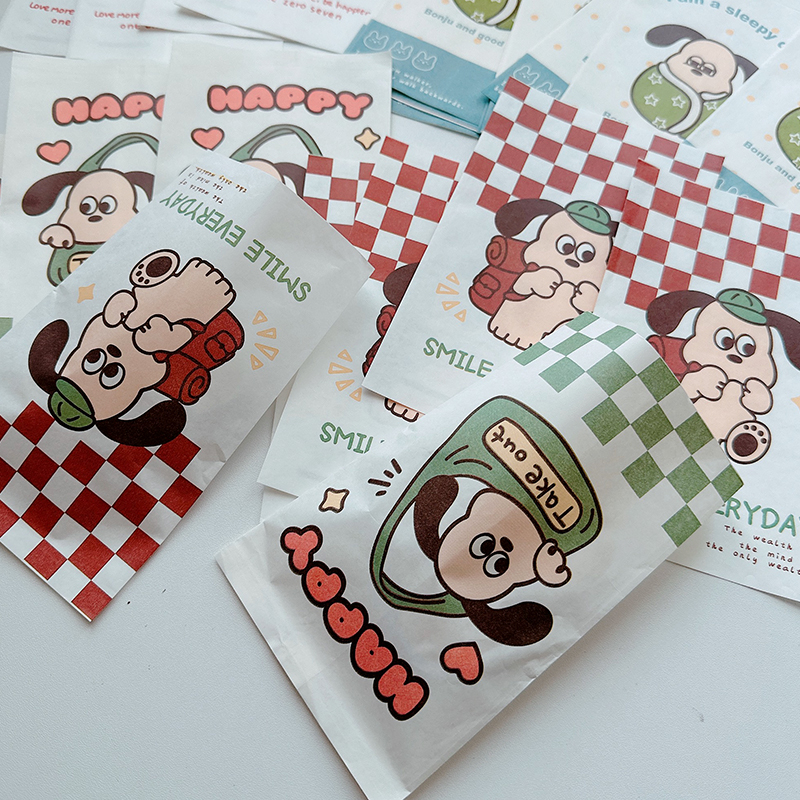 Set Túi Giấy Mini Gói Quà, Túi Hoạt Hình Dễ Thương Bằng Giấy