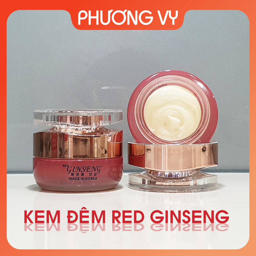 Kem đêm Red Ginseng Hồng Sâm, giúp làm sạch nám tàn nhang và dưỡng trắng da, kem sâm, mỹ phẩm Ginseng.