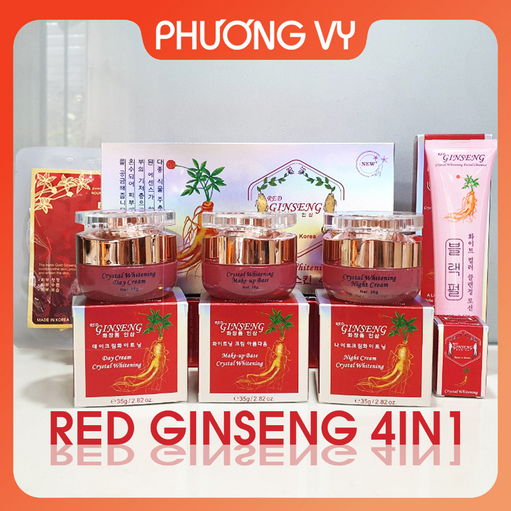 Kem đêm Red Ginseng Hồng Sâm, giúp làm sạch nám tàn nhang và dưỡng trắng da, kem sâm, mỹ phẩm Ginseng.