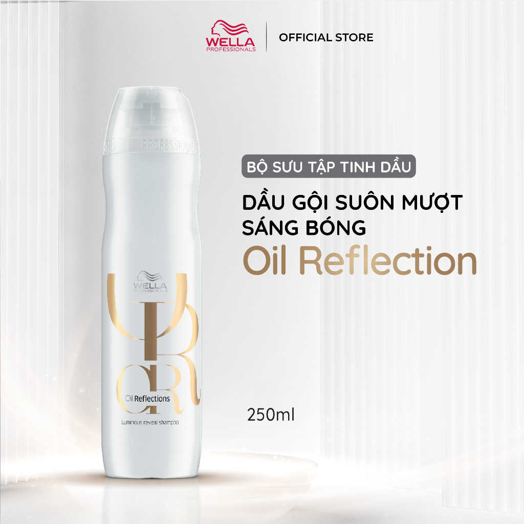 Dầu gội Wella Oil giúp tóc suôn mượt, sáng bóng Reflections Luminous Reveal Shampoo 250ml/ 1000ml