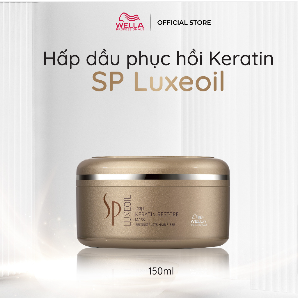 Dầu hấp phục hồi Keratin tức thì SP LuxeOil Restore Mask, Chăm Sóc Tóc Bóng Khoẻ Từ Gốc Tới Ngọn 150ml-400ml