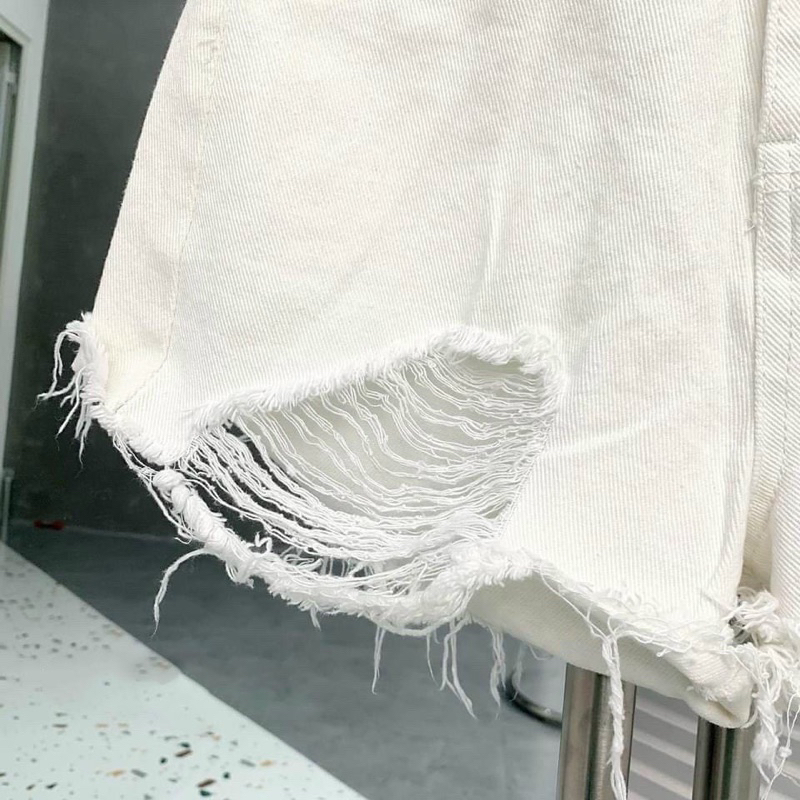 QUẦN SHORT DENIM RÁCH LƯNG CAO #300