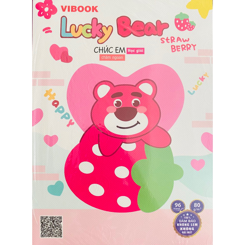 Tập/ vở lucky bear 4 ô ly 96 trang