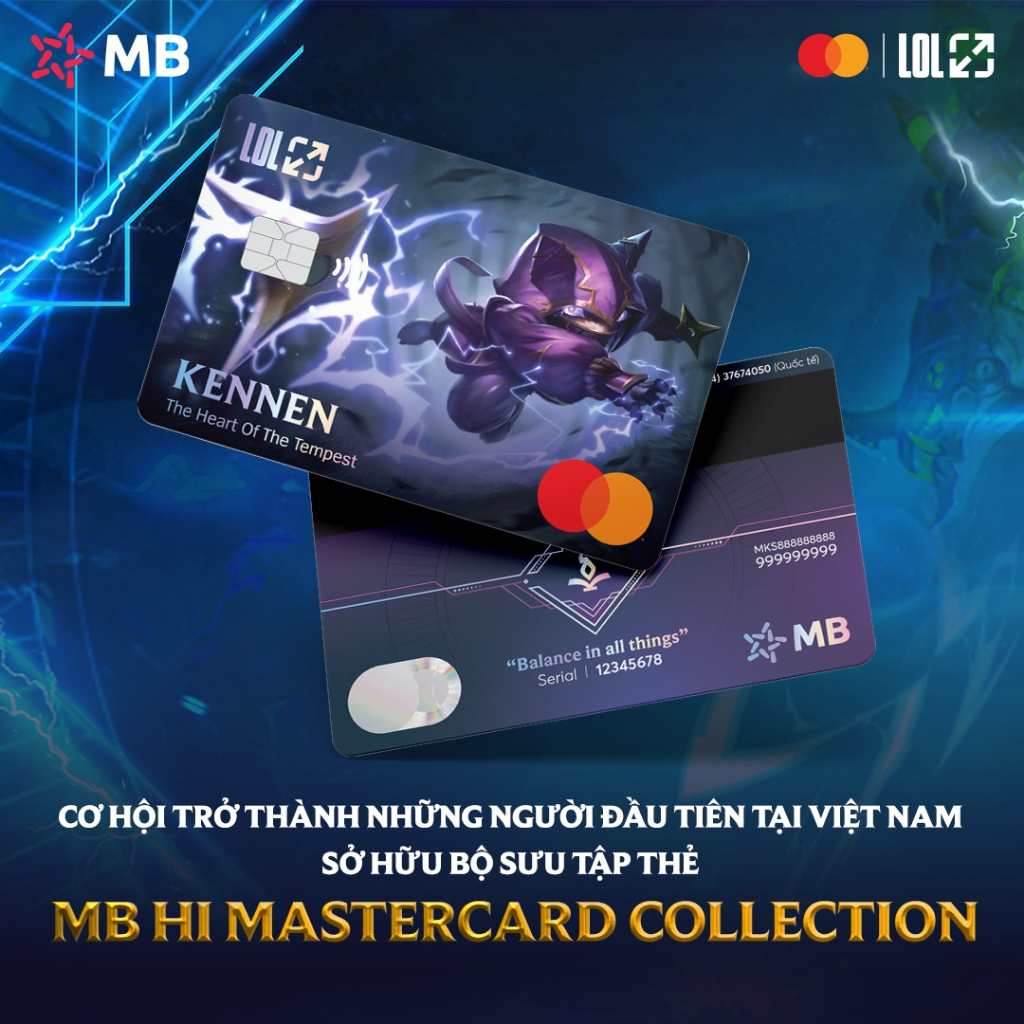THẺ MBBANK HI LOL DÒNG MỚI RA MẮT KẾT HỢP VỚI LIÊN MINH HUYỀN THOẠI