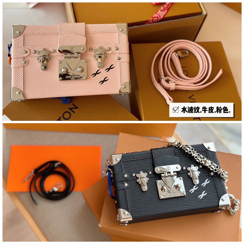 Cốp L.v Petite Sz 20cm Mặt đã phối vải demin Chuẩn Super Full 2box bill thẻ đầy đủ