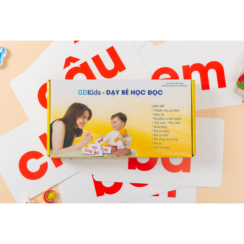 Flashcard Glenn Doman Bộ Chuyên Sâu GDKIDS - Dạy Trẻ Học Đọc Tiếng Việt 300 thẻ (TN Books)
