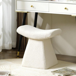 Ghế sofa lông cừu ghế lười ngồi trang điểm kiểu cong êm ái, ngồi chờ cửa hàng spa decor phòng IGA- GC31