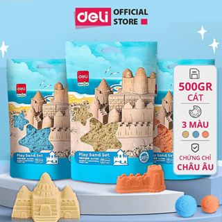 Túi 500gr Cát Động Lực Cát Dẻo Tạo Hình Nhiều Màu Deli