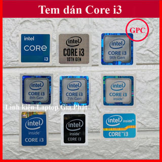 ⚡ sticker core i3 tem dán intel thế hệ gen 2 gen 3 gen 4 gen5 gen 6 gen 7 gen 8 gen 9 gen 10 gen 11 trang trí laptop