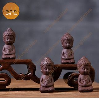 Mô hình tượng Phật Như Lai nhỏ bằng gốm trang trí nội thất tượng phật mini phong thủy