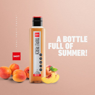 Syrup SHOTT Vị Đào (Triple Peach) Chai 1 Lít