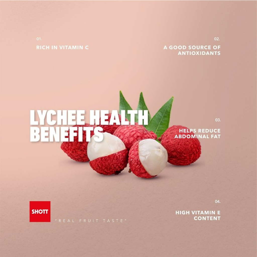 Syrup SHOTT vị Vải Lychee chai 1L