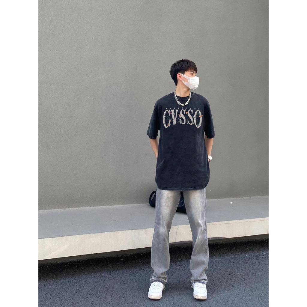 Áo thun unisex PEARDODO 100% cotton dáng rộng thời trang cổ điển bigsize