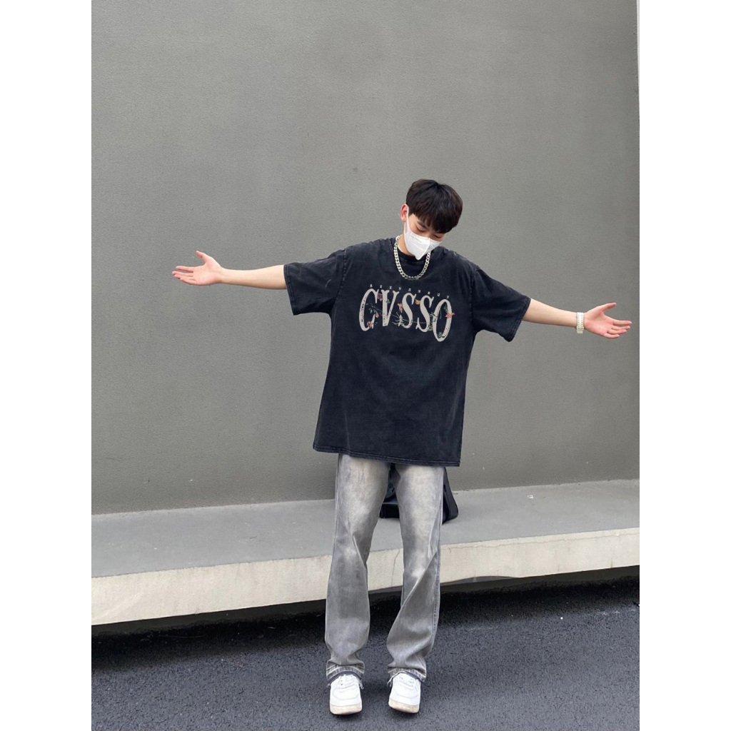 Áo thun unisex PEARDODO 100% cotton dáng rộng thời trang cổ điển bigsize