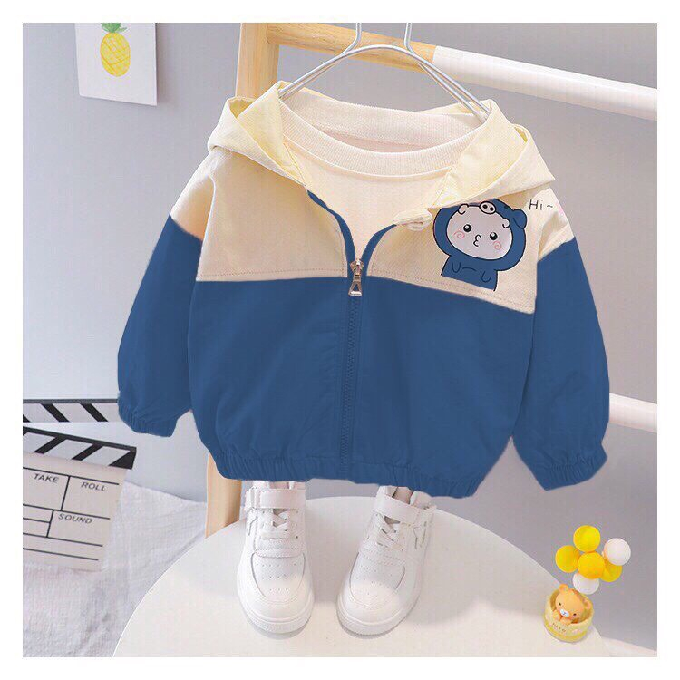 Áo gió 2 lớp nót nỉ chất vải kaki siêu đẹp, cản gió giữ nhiệt siêu yêu cho bé a1