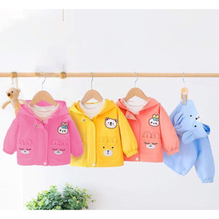 Áo khoác cho bé. áo khoác gió tai thỏ dễ thương cho bé từ 6 -15kg