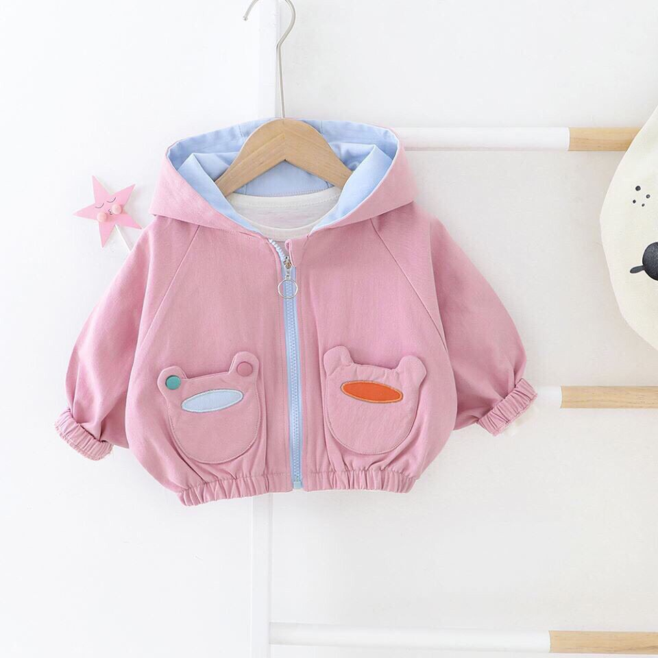 Áo khoác gió kaki cho bé trai và gái A2