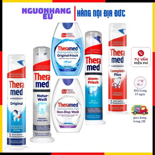 Kem đánh răng Theramed 2in1 Đức Dạng ống tròn và dạng tuýp dẹp 100ml