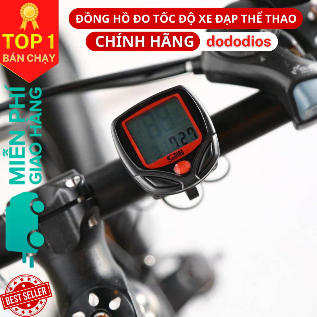 Đồng Hồ Đo Tốc Độ Xe Đạp Có Dây (Tiếng Anh) - Chính hãng dododios